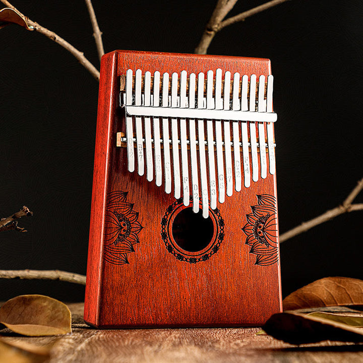 Kalimba 17/21 Keys Thumb Piano Lotus Design Portable Finger Piano