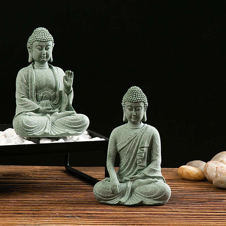 Tibetan Meditation Contemplation Buddha Serenity Compassion Statue Figurine Decoration