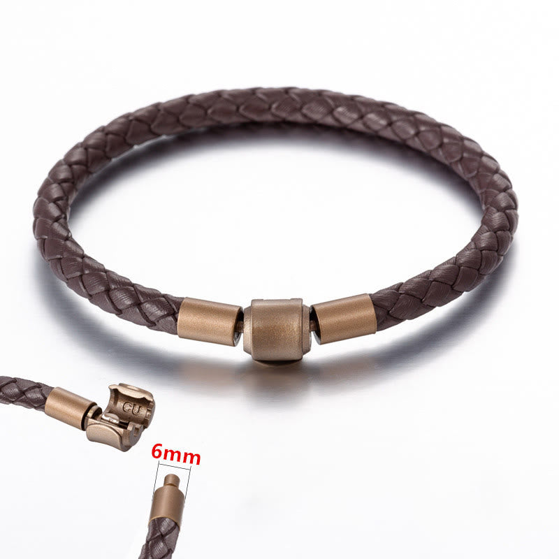 Buddha Stones Vintage Leather Rope Luck Braid String Bracelet