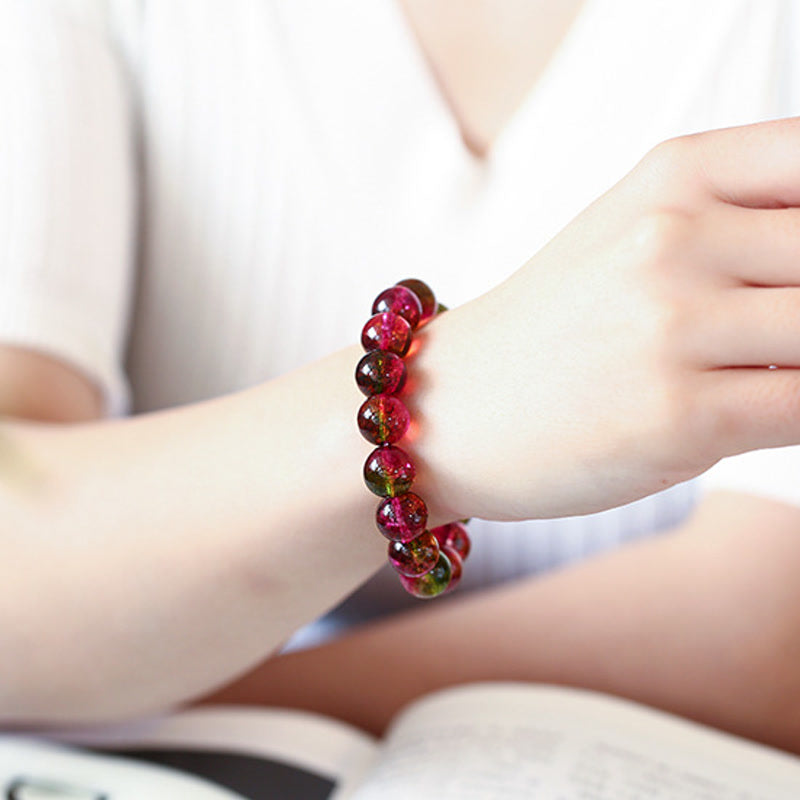 Buddha Stones Natural Tourmaline Love Wisdom Bracelet