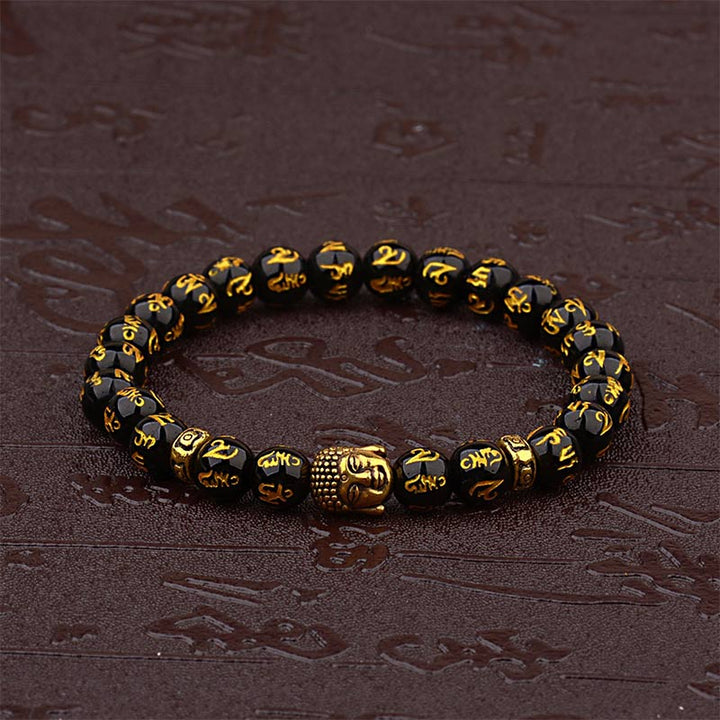 Buddha Stones Tibetan Buddha Mantra Amulet Bracelet