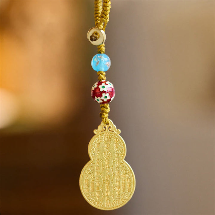 Buddha Stones Wu Lou Gourd Fu Character Tai Sui Amulet Fortune Phone Hanging Decoration Key Chain