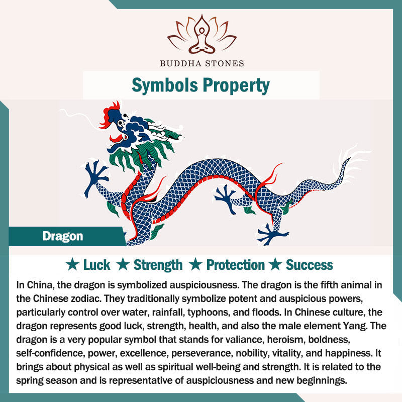 Buddha Stones Year of the Dragon Colorful Double Dragons Playing Bead Copper Protection Necklace Pendant