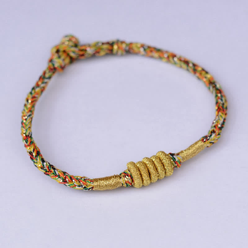 Buddha Stones Handmade Colorful King Kong Knot Protection Braid String Bracelet