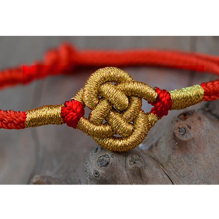 Handmade Simple Design Chinese Knotting Luck Strength Braid String Bracelet