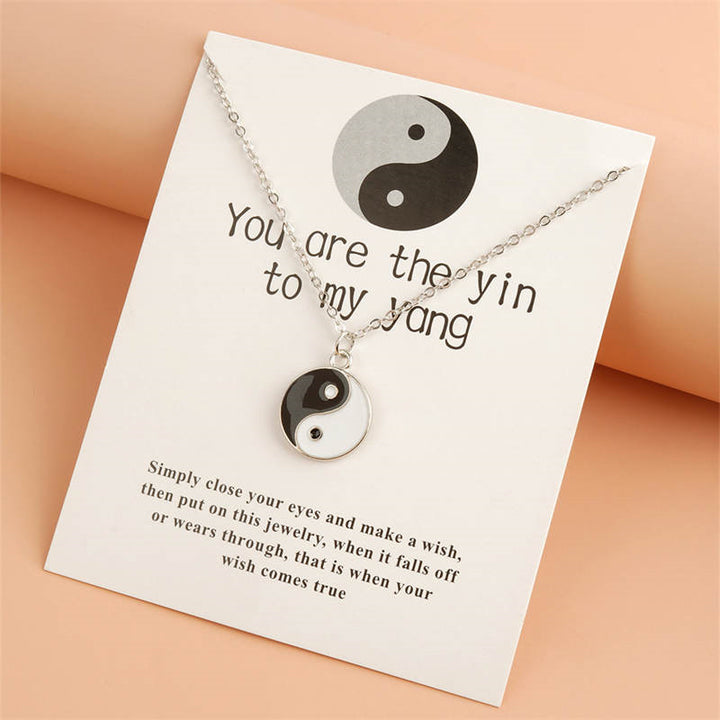 2Pcs Yin Yang Harmony Balance Necklace Pendant