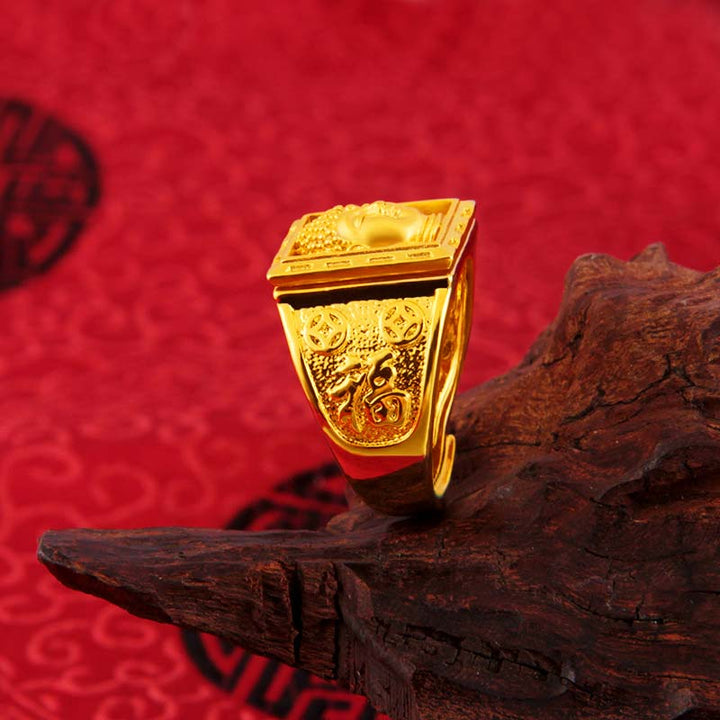 FengShui Lucky Buddha Wealth Ring