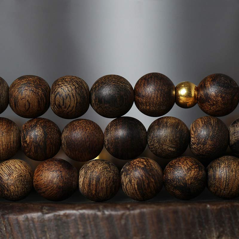 Buddha Stones 108 Mala Beads Nha Trang Agarwood Turquoise Prayer Meditation Bracelet Mala