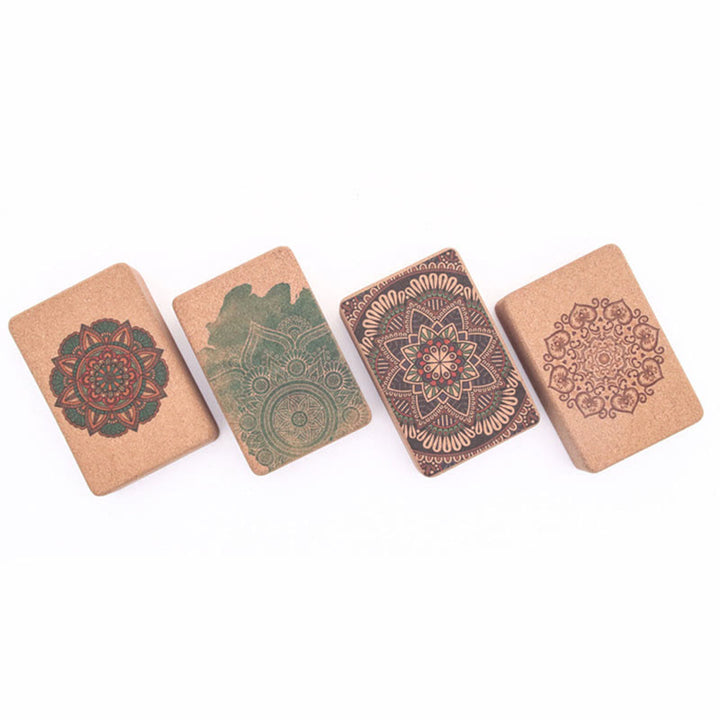 Buddha Stones Tibetan Mandala Mindful Yoga Cork Block