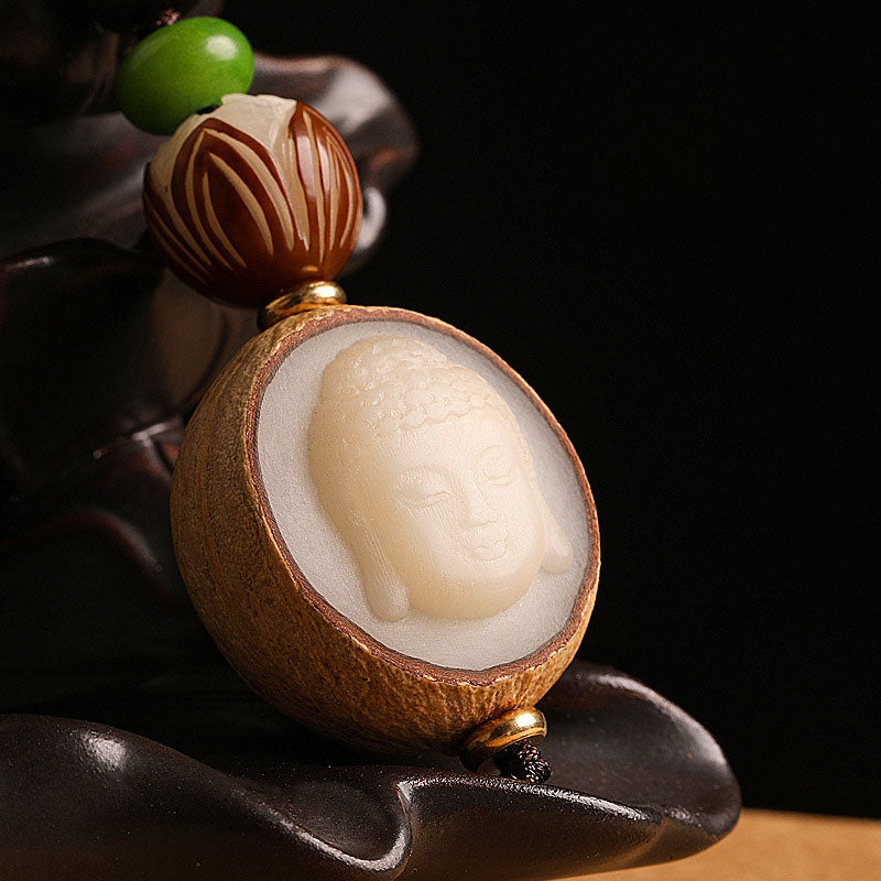 Buddha Stones Bodhi Seed Blessing Keychain Decoration