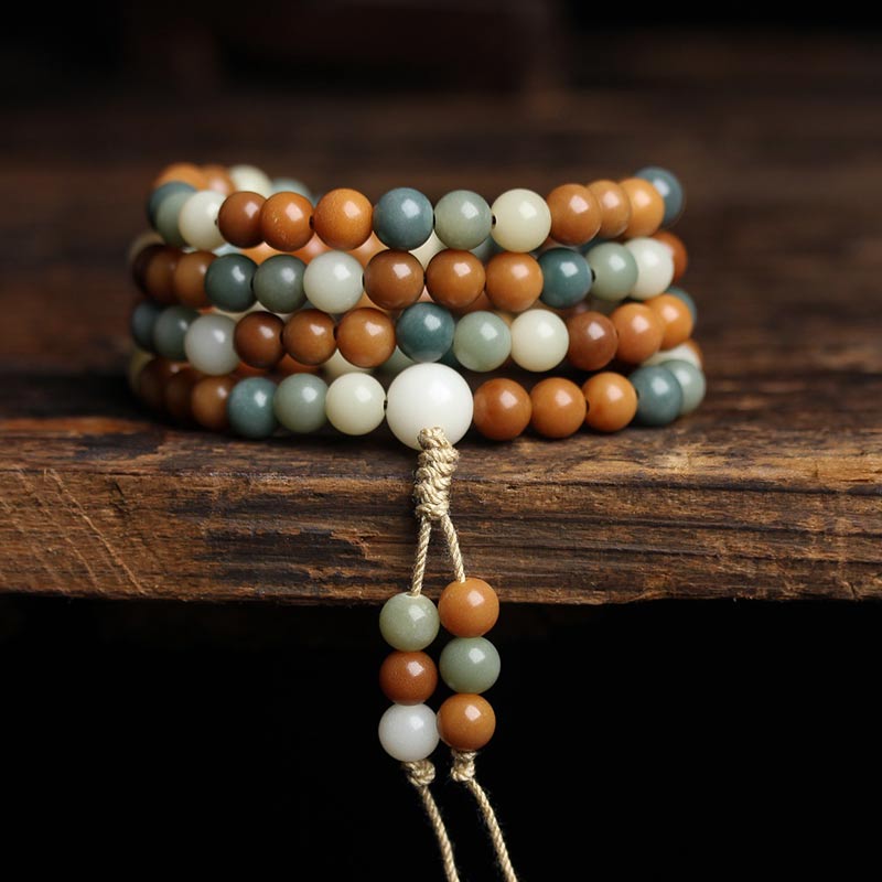 Buddha Stones Bodhi Seed Mala Harmony Wisdom Bracelet