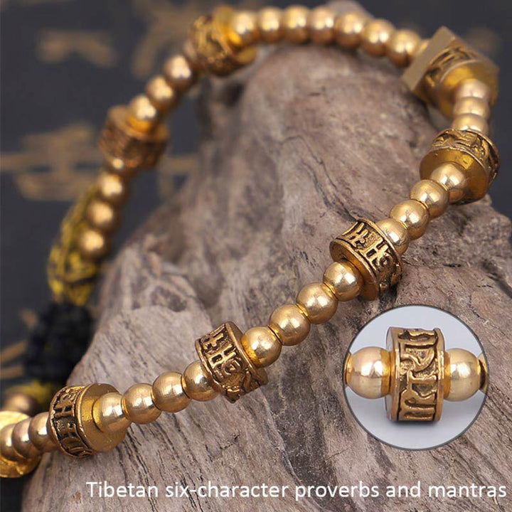 Buddha Stones Tibetan Curse Six True Words Wealth Bracelet