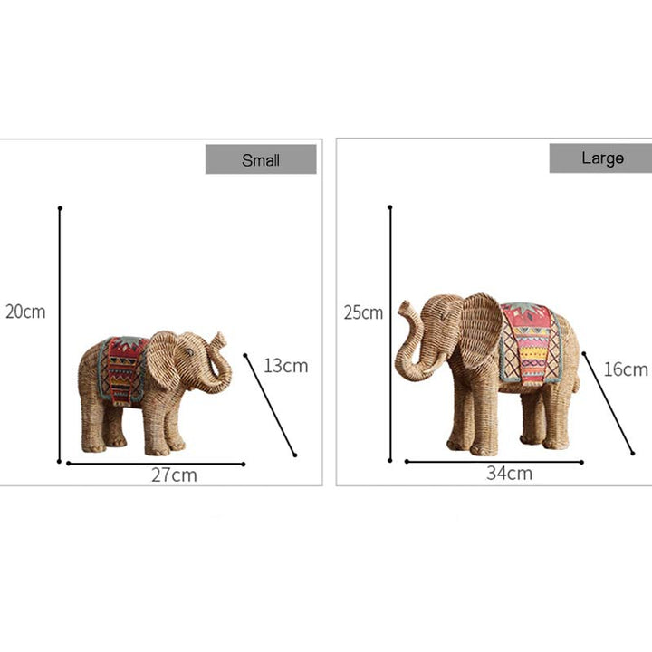 Elephant Resin Wisdom Wealth Home Decoration