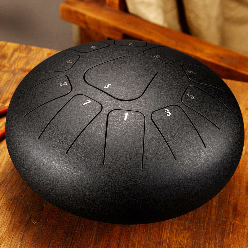 Buddha Stones Steel Tongue Drum Sound Healing Mindfulness Meditation Yoga Drum Kit 11 Note 8 Inch