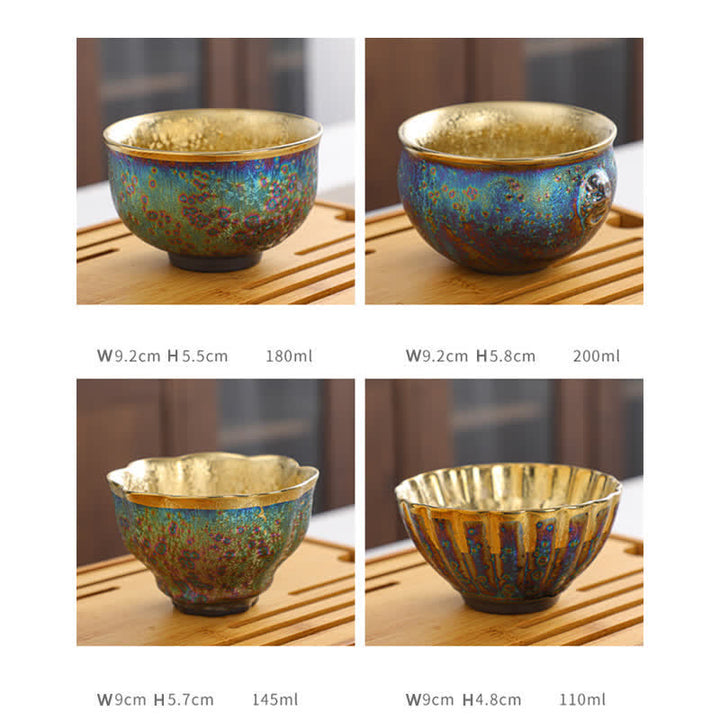 Buddha Stones Colorful Ceramic Teacup Tea Cups