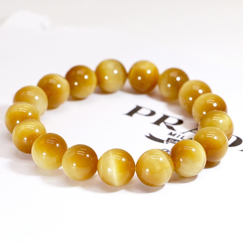 Buddha Stones  Anxiety Stress Healing Crystal Tiger Eye Bead Bracelet