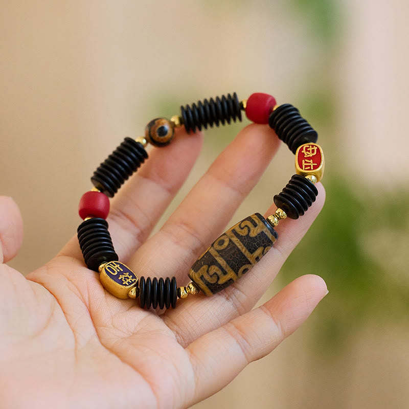 Buddha Stones Tibet Rudraksha Bodhi Seed Amulet Wealth Luck Bracelet