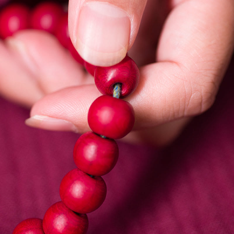 Buddha Stones Abelia Biflora Wood Warding Off Evil Spirits Wrist Mala