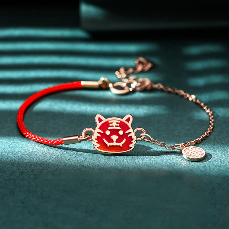 Buddha Stones 925 Sterling Silver Color-changing Chinese Zodiac Luck Protection Red String Chain Bracelet