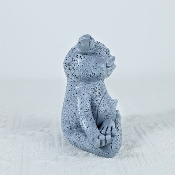 Meditating Zen Dog Cat Frog Decoration