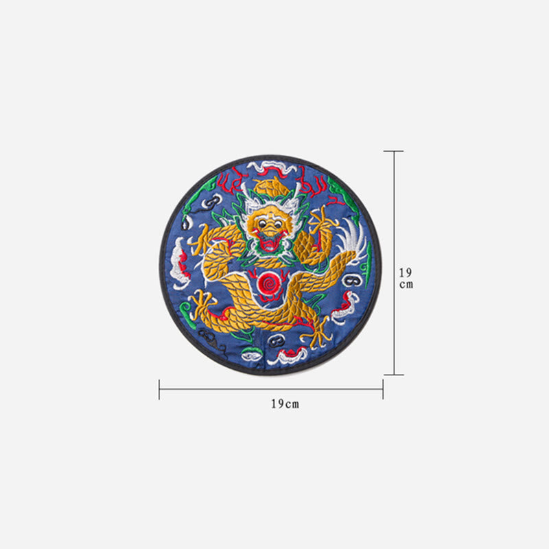 Buddha Stones Dragon Embroidery Cup Mat Pad Tea Cup Coaster Kung Fu Tea Mat