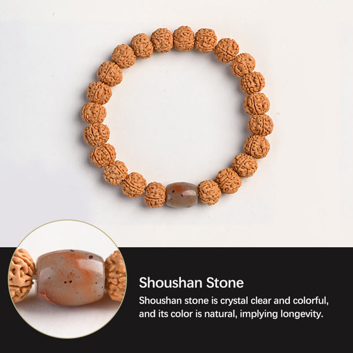 Buddha Stones Tibet Rudraksha Bodhi Seed Wealth Auspiciousness Bracelet