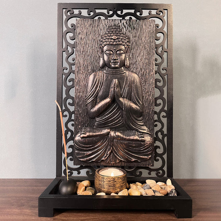 Buddha Stones Buddha Compassion Serenity Home Resin Prayer Altar Decoration