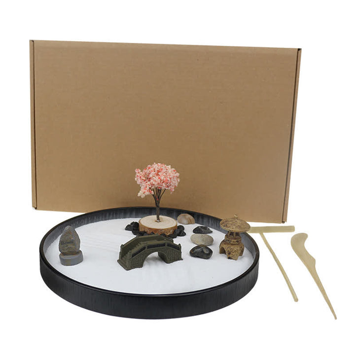 Tree Small Bridge Landscape Meditation Calm Zen Garden Decoration