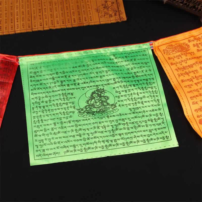 Tibetan 5 Colors Windhorse Auspicious Outdoor Prayer Flag