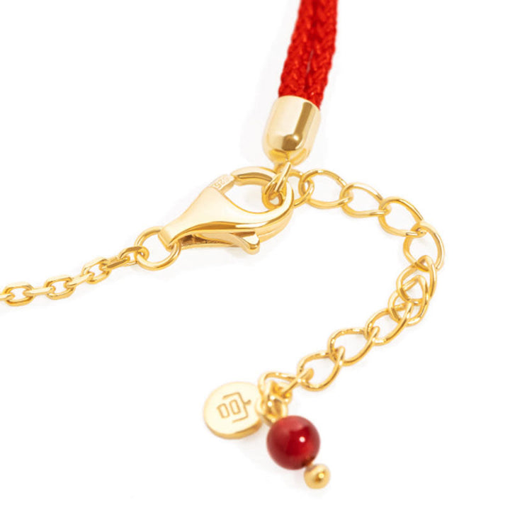 Buddha Stones Lock of Good Wishes Luck Strength Chain Bracelet