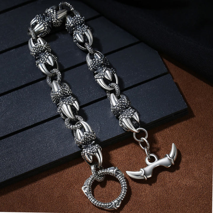 Buddha Stones Dragon Claw Engraved Strength Protection Bracelet