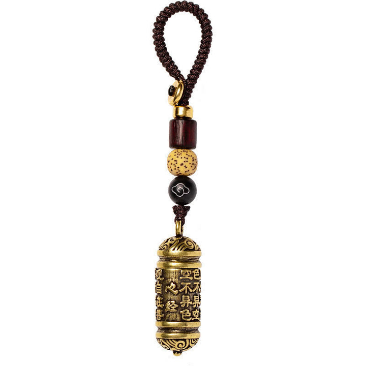 Heart Sutra Copper Key Chain