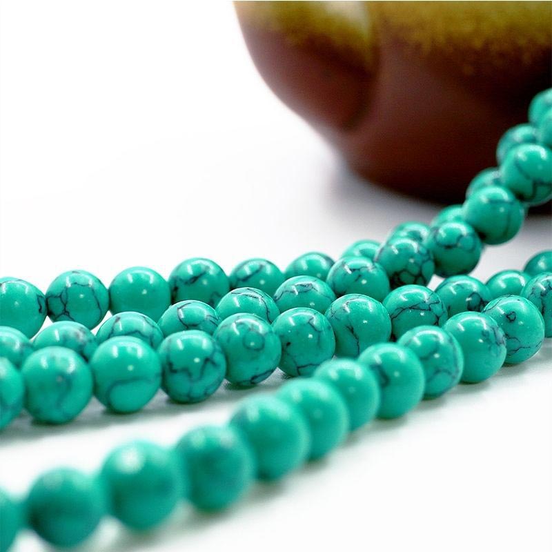 Buddha Stones Tibetan Turquoise Purification Necklace Mala