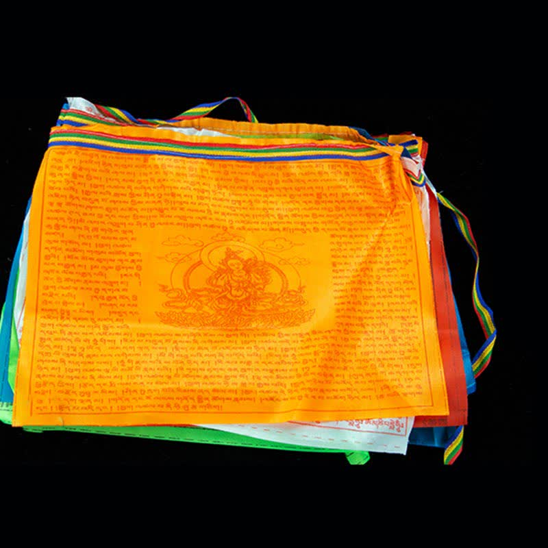 Tibetan 5 Colors Windhorse Blessing Outdoor 20 Pcs Prayer Flag