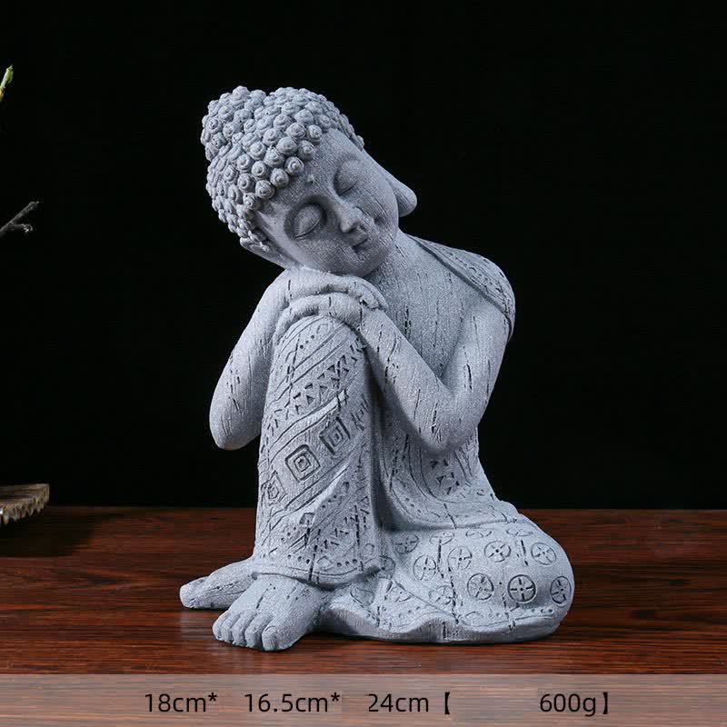 Tibetan Meditating Buddha Serenity Resin Statue Decoration