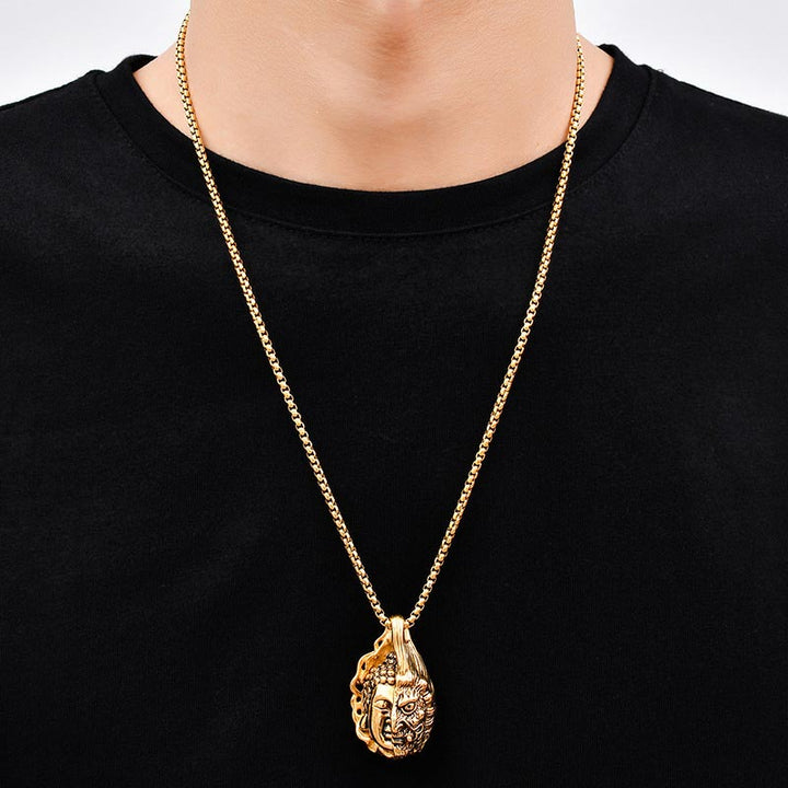 Buddha Stones Half Buddha Half Devil Powerful Necklace