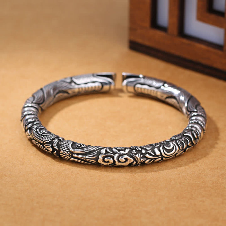 Dragon Head Carved Luck Bracelet Bangle