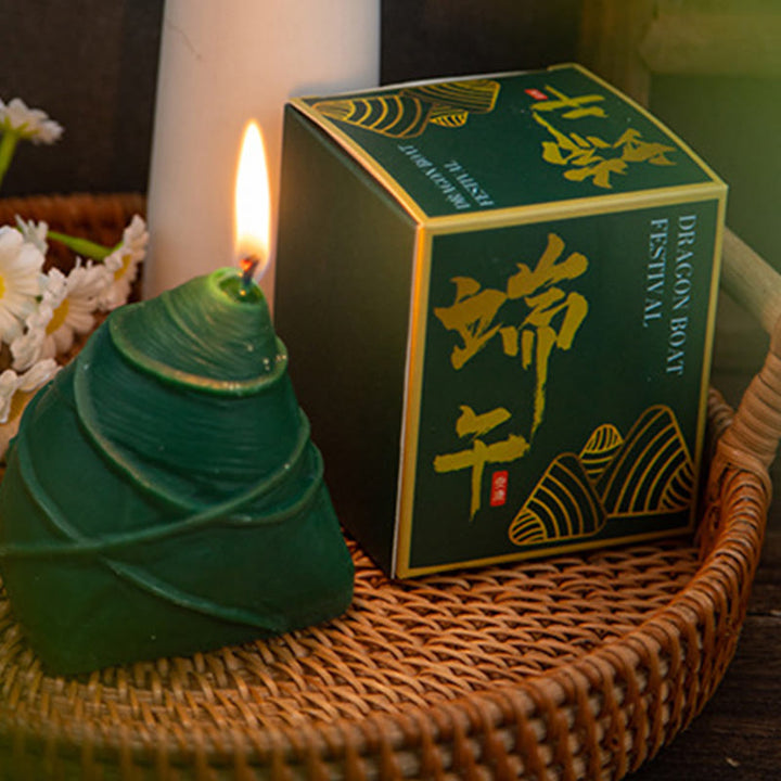 Buddha Stones Dragon Boat Festival Zongzi Pattern Scented Candle Gift For Family Friends