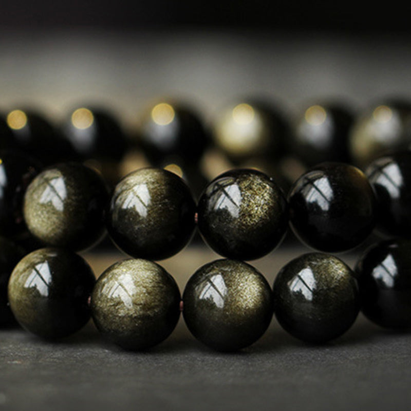 Buddha Stones Chinese Zodiac Natal Buddha Obsidian Purification Bracelet