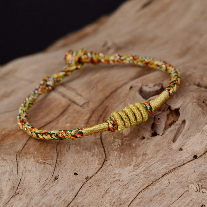 Buddha Stones Handmade Colorful King Kong Knot Protection Braid String Bracelet