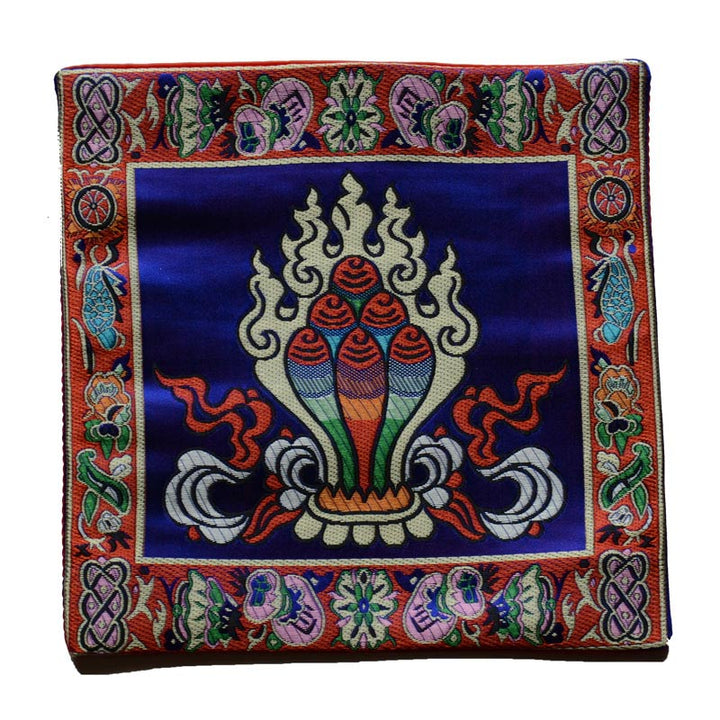 Buddha Stones Prayer Altar Mat Healing Meditation Vajra Auspicious Symbols