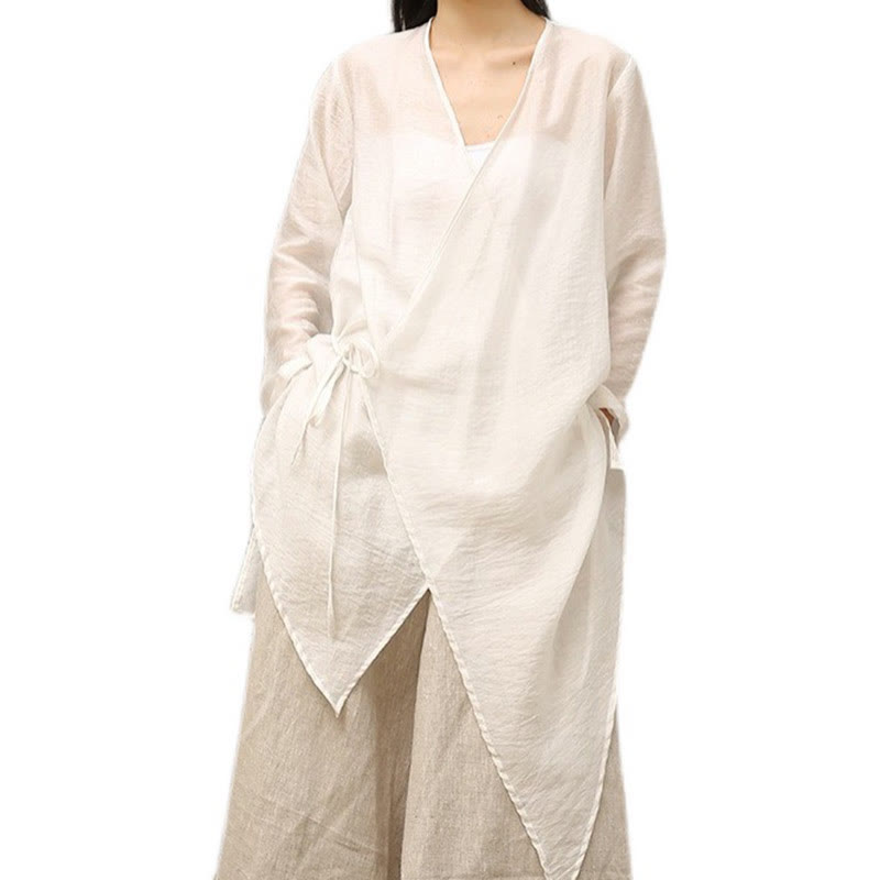 Simple White Beige Pattern Meditation Spiritual Zen Practice Yoga Clothing Women's Clothes