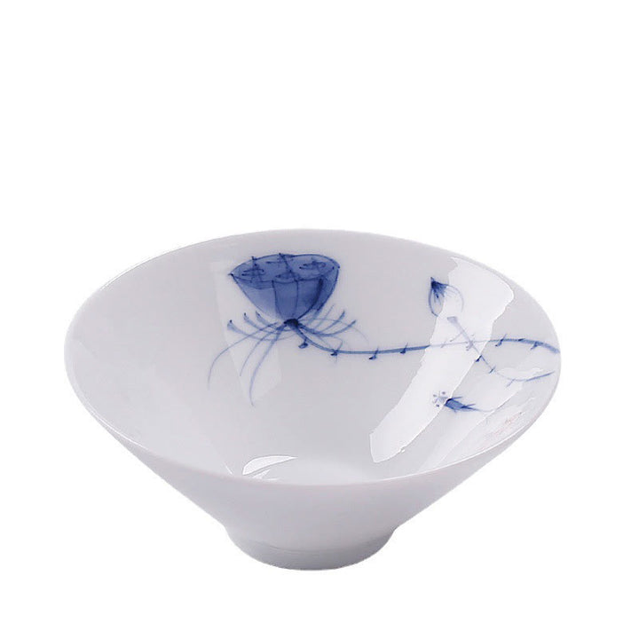 Buddha Stones Vintage Plum Orchid Bamboo Chrysanthemum Lotus Koi Fish Ceramic Teacup Kung Fu Tea Cups