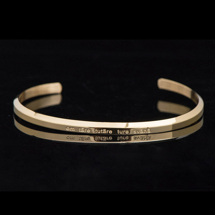 Six True Words Engraving Titanium Steel Blessing Protection Bracelet