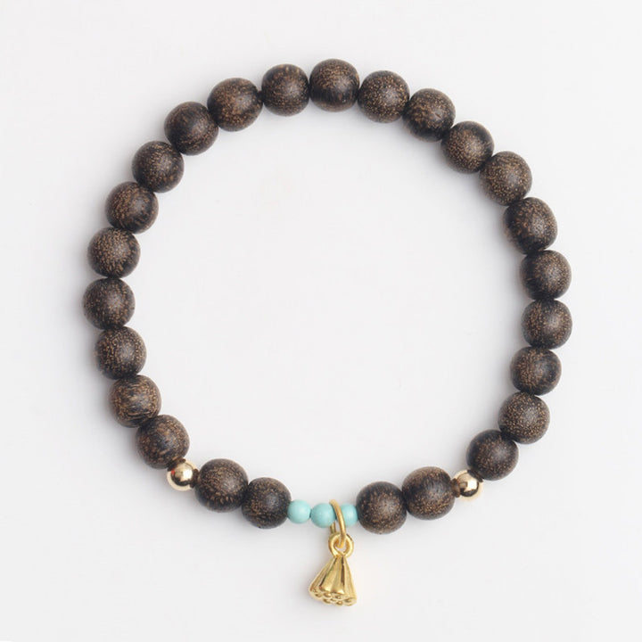 Buddha Stones Agarwood Lotus Strength Bracelet