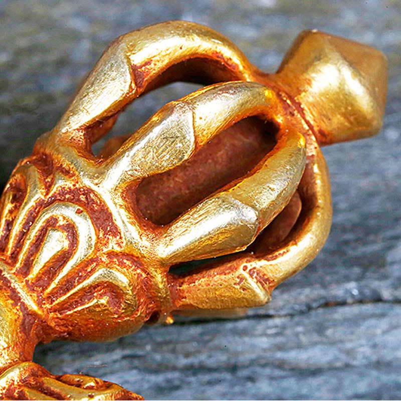 Nepal Handmade 9 Prong Double Dorje Copper Spiritual Power Vajra