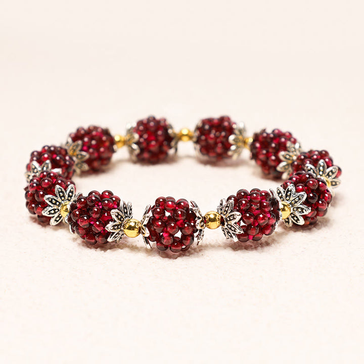 Buddha Stones Natural Garnet Healing Bracelet