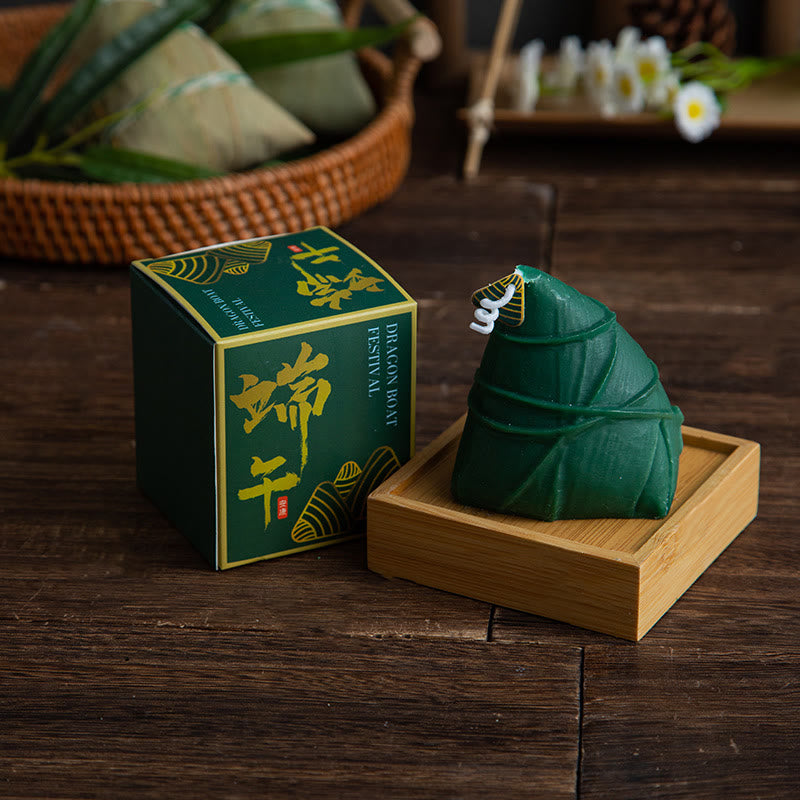 Buddha Stones Dragon Boat Festival Zongzi Pattern Scented Candle Gift For Family Friends