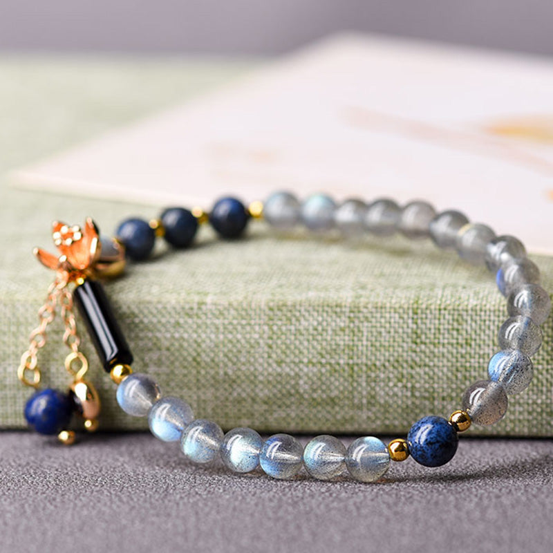 Moonstone Lazurite Calm Healing Positive Bracelet