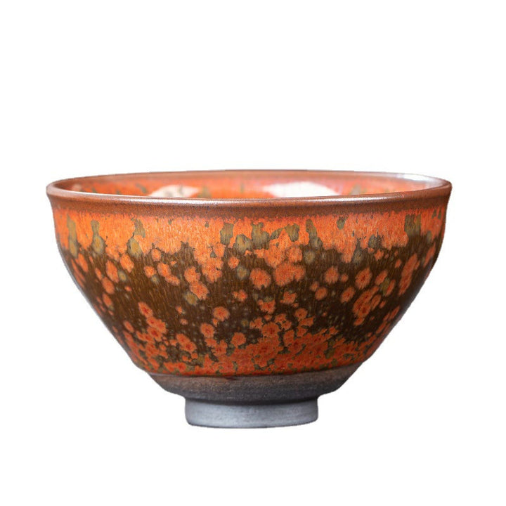 Buddha Stones Blooming Flowers Pattern Chinese Jianzhan Kiln Change Ceramic Teacup Kung Fu Tea Cup Bowl